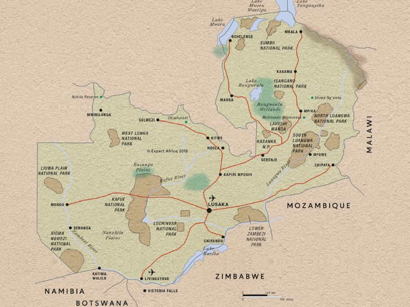 Map of Zambia Operations